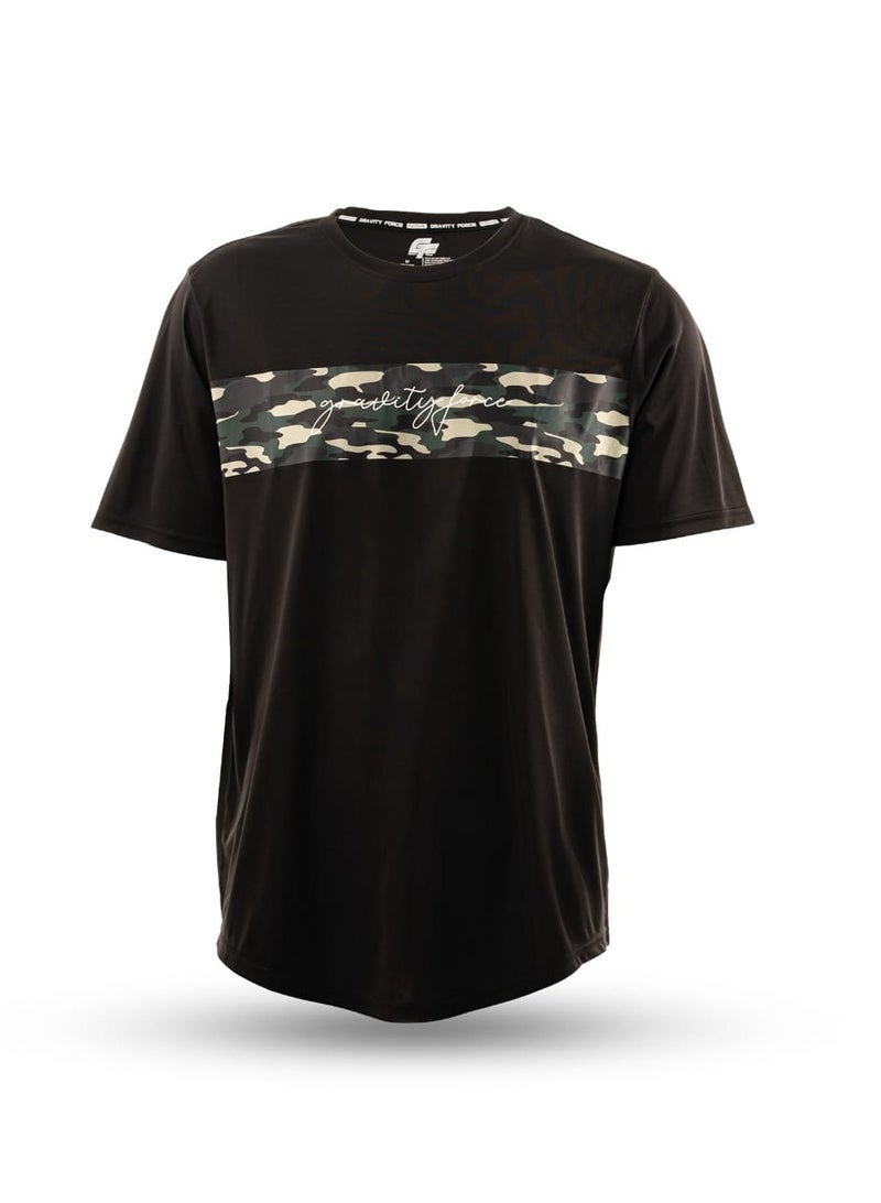 گریوِٹی فورس تيشيرت جرافيتي فورس رجالي واسع بياقة دائرية | أكتاف منسدلة وأكمام نصفية | قطن سريع الجفاف | ملابس كاجوال، رياضية، وللاستخدام الخارجي - Image 1